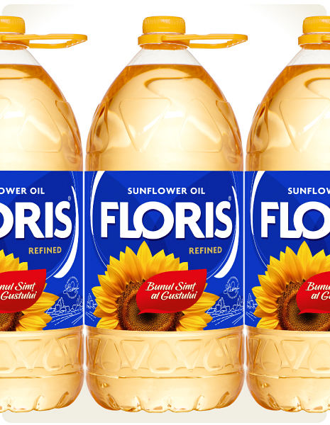 Ulei de floarea soarelui PET îmbuteliat